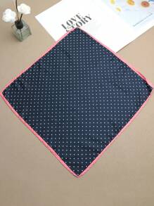 1pc Men's Floral Geometric Pocket Square/Handkerchief, Suitable For Suits, Business, Street Style