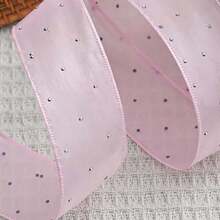Sequin Chiffon Ribbons - DIY Bow Accessories, Hat Decor, Flower Shop Packaging, Shiny Metallic Dots - Multicolor - View 21