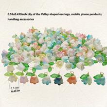 10 pièces de perles en céramique-like de muguet de couleurs mélangées, convenant pour la réalisation de colliers DIY
