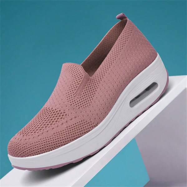 Women Walking Shoes Air Cushion Comfortable Breathable Outdoor Casual Shake Shoes Thick Bottom Increasing