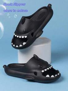 صندل قابل للارتداء بتصميم سمكة القرش، ناعم ومريح للمراهقين والطلاب والرياضات الخارجية والشاطئ