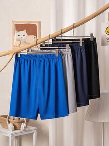 4pcs/Set Teenage Boys Mesh Sports Shorts, Suitable For Daily Training, Basketball - Multicolor - View 2