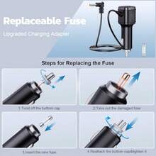Backseat Retractable Car Charger Station5in1 Headrest Charging Box 100W Max With Magsafe Car Mount Holder 2Port PD QC Cigarette Lighter Adapter Ideal For All Phone Taxi  Lyft Driver Rideshare - 黑色 - 查看 3