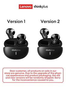 Lenovo Lenovo LP19 Bluetooth Earphones, Half In-Ear Style, Sports HiFi Surround Sound, ENC Low Latency Gaming & Music, Noise Cancelling, High-Definition Calling With Microphone, Super Long Battery Life, Wireless Earbuds For Smartphones & Tablets