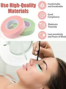 8pcs Professional Eyelash Extension Tape With Non-Woven Fabric, Multi-Functional Self-Adhesive Tape For Women's Eyelash Extension Application,Makeup,Cheap,Room Decor,Vanity,Travel,Bedroom,Makeup Accessories,Cheap,Stocking Stuffers,Makeup,Makeup Tools,Cheap Stuff,Gifts,Gifts For Women,Christmas Gifts - Multicolor - View 4