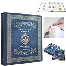 Large Slip In Photo Album Holds 6x4'' 500 Photos Photography Storage Stock - Green - View 4