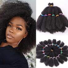 16inch Elastic Dreadlock Wig Curly Hair (Single) - Khaki - View 2