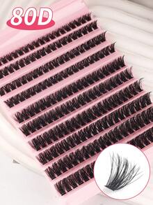 200D Curled Eyelash Cluster, Natural Soft Curl, Available In 20D/30D/40D/50D/60D/80D, Single Lash Extension, 8-16mm Mixed, 0.07mm Ultra-Lightweight, 10 Rows Waterproof Mink Hair 3D Effect False Eyelashes, Suitable For Light Makeup, Heavy Makeup, Daily Makeup, Cartoon Makeup, Portable, Suitable For Daily Outings, Applicable For Various Occasions - D - View 10