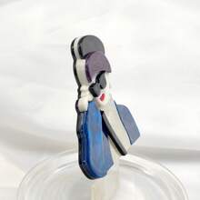 1pc Unique Acrylic Office Worker Handmade Stylish Clothing, Bag, Accessory Brooch