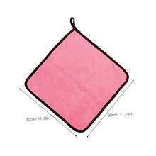 3 件装超细纤维汽车干毛巾 11.8 英寸 X 11.8 英寸 超大号汽车清洁吸水干车布窗户清洁剂干燥器灰粉色 - 粉色 - 查看 4