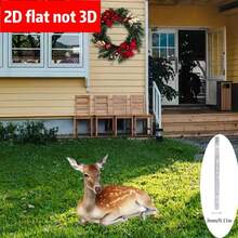 (2D Flat) 1pc 30cm/11.81in Realistic Animal Style Garden Decoration Ground Insert, Lifelike Deer - Garden Lawn Ground Decoration, Garden, Yard, Farm, Outdoor Decor, Housewarming Gift, Home Decor, Potted Plant Decor
