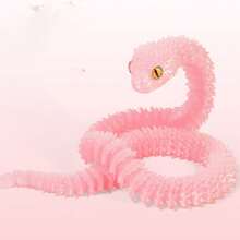 3D Printed Luminous Snake, Halloween, Christmas Gift New Viper Full Body Joint Movable Simulation Animal Model Gift, 3d Printed Fidget, Animal Toys