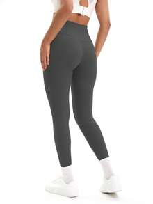 (5pcs High Waist Yoga Leggings) Women Fitness Leggings Running Cycling Pants, Stretchy & Breathable , No Perspective ,Tummy Control Design,  - Activewear For Indoor/Outdoor Workouts, Summer Workout Gym Clothing,Workout Pants|Sleek Leggings|Snug Fit Leggings Assort Colors - 5Pcs 5colors - 查看 8