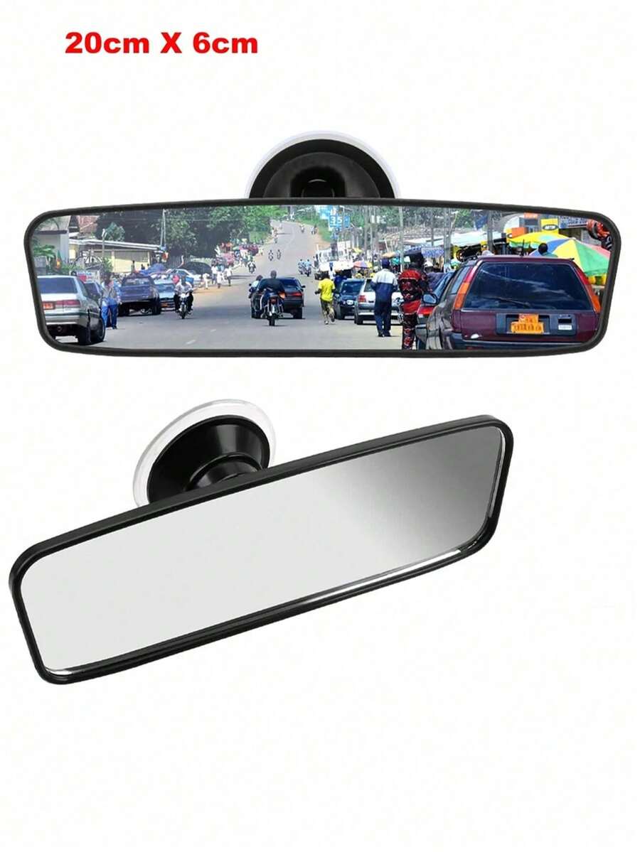 Universal Car Rearview Mirror With Wide-Angle & 360° Rotation & Adjustable Suction Cup