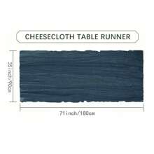 1/5/8pcs Navy Blue Pleated Table Runner, Cheesecloth Table Runner Folding Tablecloth, Festive Birthday Decor Wedding Decor Holiday Home Decor Party Room Table Decoration Dark Blue Table Cloth, Table Flag, Solid Color Table Cover, Birthday Decor Wedding Decor, New Year Decor, Party Favor
