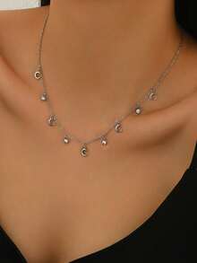 1pc Fashion Stainless Steel Necklace - Rose Gold - View 3