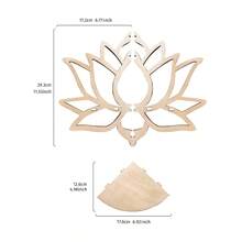 1 pieza de Estantería de pared montada creativa y minimalista (los clavos no están incluidos), disponible en múltiples estilos: libélula, hoja de plátano, mariposa, loto - Accesorio colgante de decoración de pared, estantería de almacenamiento pequeña de madera de bricolaje