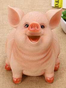 1 Stück glitzernde rosa Cartoon Schwein Spardose, Süß Geschenkidee für Erwachsene, große Harz Tier Münzbox für Innen- und Außenbereich, Schreibtischzubehör, Spaß beim Sparen, ideales Geburtstagsgeschenk, Schuldekoration, Überraschung für den Schlafsaal, Schulanfang