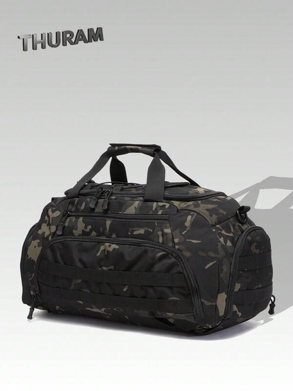 3-In-1 Tactical Gym Backpack With Shoe Compartment Convertible Duffel Sling Bag For Men Women Weekender Overnight Travel Bag
