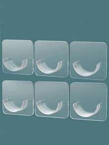 2/4/6/8/10pcs Transparent Shower Curtain Rod Bracket, Punch-Free Bathroom Curtain Rod Bracket, Curtain Rod Fixing Hook, Door Curtain Rod Bracket Accessories, Bathroom Shower Small Accessories, Shower Curtain Rod Self-Adhesive Hook Bracket,Versatile Key Holder,Towel Bar Clip, Buckle, Kitchen Rack Buckle, Door Hook Bathroom Accessories Bathroom Tools