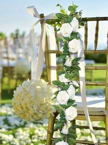 1/2Pcs Silk Rose Vine Wreaths, Artificial Flower Wreaths, Fake Rose Wreaths. Suitable For Spring And Summer Decoration, Mother's Day, Wedding Floral Dining Tables, Cabinet, Desktop, Room Decor, Centerpieces, Restaurant Decor, Home Decor,Table Centerpieces, And Party Decor,Wedding Decor, Living Room Home Decor,And Staircase Decoration.Gift.