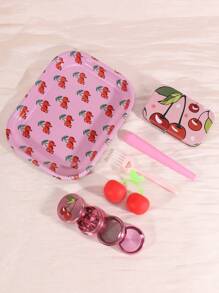 6-Piece Combination Smoking Set, Exquisite Smoking Gift, Including Cigarette Tray, Tinplate Box, Aluminum Alloy Grinder, Tube, Small Brush, Cigarette Paste Box, Can Be Given To Friends And Family, Making It A Perfect Holiday Gift