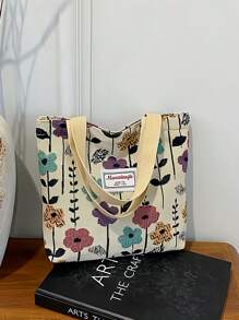 1pc Commuter Tote Bag Women's Fresh And Simple Japanese Style All-Match Shoulder Bag Student Handbag Large Capacity Canvas Handbag - Fashion Shoulder Handbag, Large Capacity Canvas Bag Commuter Tote Bag Shoulder Bag Two Sizes. Easy To Maintain, Open Design, Perfect For Office, School And Daily Multi-Purpose Use. Work. Holiday Gift Birthday Gift. Travel Business Trip