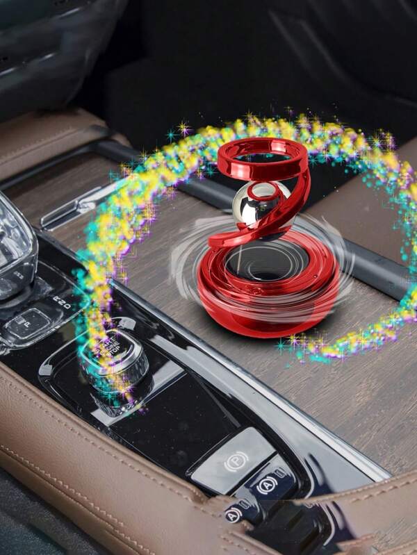 Creative Solar Rotating Car Aroma Ornaments Car Interior Decoration With Solid Car Perfume Aroma Tablets Car Air Freshener