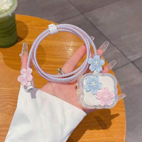 5pcs/Set British Standard 20W, No Battery, Charger Protective Cover To Protect Your Charger For IPhone 16 Pro Max, IPhone 16 Pro Max, IPhone 15 Data Cable Protector For IPhone 12 Pro Max Charger Cover, Soft