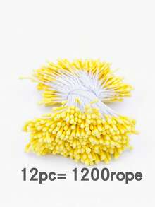 1 Bundle 100pcs Of 2mm Artificial Flower Stamens, Home Flower Craft Decoration,Fake Flower Stamens,Pistil Artificial Pearlized Floral Pollens Stamen,For Christmas Wedding Flower Making Scrapbook Decoration, Wedding Scene Accessories - Multicolor - View 22