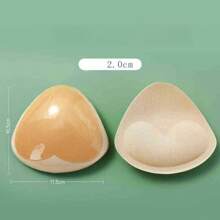2 pezzi di coperture adesive invisibili a forma di cuore in silicone per capezzoli, petali triangolari in spugna spessa per il seno, reggiseno con spalline regolabili per costumi da bagno
