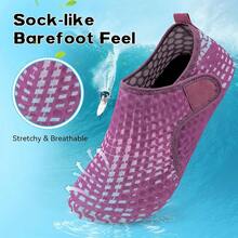 Scurtain Barefoot Shoes Women Men Beach Swim Aqua Socks Summer Quick-Dry Sandals Slippers - Fashionpurple - 查看 3