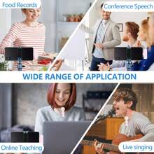 New 1 Drag 2 Microphone Lavalier 2.4GHz 2 In 1 Portable Mini Microphone Wireless Recording Microphone For Type-C Phone