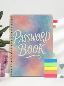 1pc Simple Password Book,A5 Size Minimalist 52 Sheets Advanced Address Password Manager With Website Password Quick Access Username,Password Storage Perfect For Home Office Internet Computer Logins, School Supplies,Back To School - Multicolor - View 2
