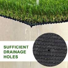 LITA Thick Artificial Grass Turf Lawn 5FT Width Customized Length, 1.38" Indoor Outdoor Garden Lawn Landscape Synthetic Grass Mat Fake Grass Rug - 綠色 - 查看 3