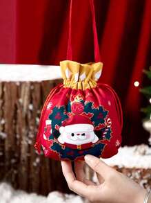 1 pieza/5 piezas/10 piezas Bolsas de regalo de Navidad, Bolsa de regalos de Papá Noel, Bolso de muñeco de nieve navideño, bolsas de Apple para regalo en Nochebuena, Empaque de frutas navideñas, Regalos para dulces, Recuerdos decorativos
