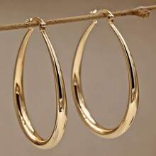 Simple Colorful Hoop Earrings - Women's Elegant Jewelry Gifts - Vàng - Xem 8