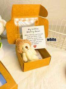 3 Stücke Mini Teddybär Geschenkbox mit Aufmunterungskarte für emotionale Unterstützung, süßes weiches Bären Geschenk für Geburtstag, Muttertag, Vatertag, Valentinstag, Familie, Freund Geschenk