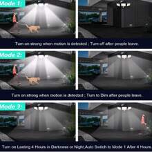 Tuffenough Solar Outdoor Lights 2500LM 210LED Security Lights,3 Heads Dimmable SpotLights With 3 Modes,IP65 Waterproof(1 Packs) - Upgraded (2Packs) - View 6