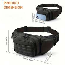 CCW Certified Waist Bag-Concealed Gun Pocket, Quick Zipper, Waterproof Tactical Waist Bag
