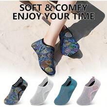 Scurtain Barefoot Shoes Women Men Beach Swim Aqua Socks Summer Quick-Dry Sandals Slippers - Oldblue - 查看 6