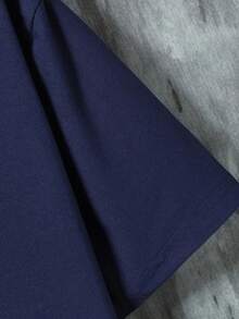 playeras de hombre,   Cuello redondo de verano casual hombre estampado esqueleto oso camiseta de manga corta blusa - Azul Marino - Ver 5