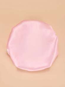 1pc Pink Satin Sleeping Cap,Adjustable Sleeping Cap,Ladies And Gentlemen Satin Sleeping Cap,Comfortable To Wrap Hair While Sleeping,Soft Hat - Multicolor - View 4