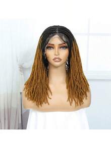 Full Lace Dreadlock Wig With Baby Hair Pre Plucked Knotless Square Part Faux Locs Wig Braided Wigs For African American Women Full Double Lace Wig Dreadlocks Crochet Hair For Women - 1B/27# - Xem 3