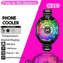 MEMO 最新款 CX10 磁吸手机散热风扇保护壳，便携式 ABS 散热器，带电子元件，适用于 15 Pro Max、14、S24、OnePlus、POCO - 手机散热器 - 游戏配件 - 黑色 - 查看 3