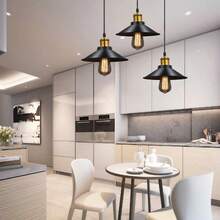 1 件复古飞碟吊灯铁艺吊灯，单头餐厅/酒吧复古工业风格酒店装饰，不含灯泡