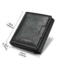 CARRKEN 新款男士复古钱包，时尚三折多功能卡包和现金夹，青年多功能多卡槽钱包，男士正式/商务正式情人节礼物的绝佳选择 - 多款 - 查看 2