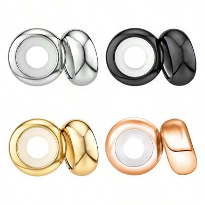 High Quality Fashionable Silver-Plated Minimalist Style Silicone Spacer Beads, Classic & Elegant Design Suitable For DIY Jewelry Making, Women & Girls Birthday & Daily Jewelry Gifts (Please Note The Product Size, Reference The Size Shown In The Video)
