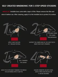 Adhesive Bra 3CM Thickness, Small Chest Backless Strapless Dress Invisible Bra, Reusable Breast Augmentation Bra,