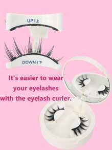 زوج من رموش مغناطيسية بتصميم عيون الأنمي مع أداة تطبيق، طقم رموش مغناطيسية قابلة لإعادة الاستخدام، مقاومة للماء بدون حاجة لصمغ، رموش صناعية طبيعية مناسبة للعيون الحساسة